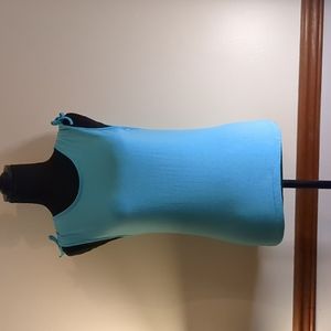 Simply Basic Girl's turquoise tank with ties, sized 14/16